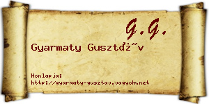 Gyarmaty Gusztáv névjegykártya