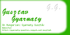 gusztav gyarmaty business card