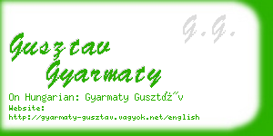 gusztav gyarmaty business card